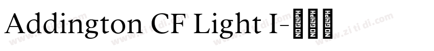 Addington CF Light I字体转换
